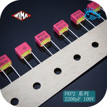

5PCS Free shipping 2200pF 100V FKP2 series original new German WIMA 222 / 2n2 / 2200p PCM5