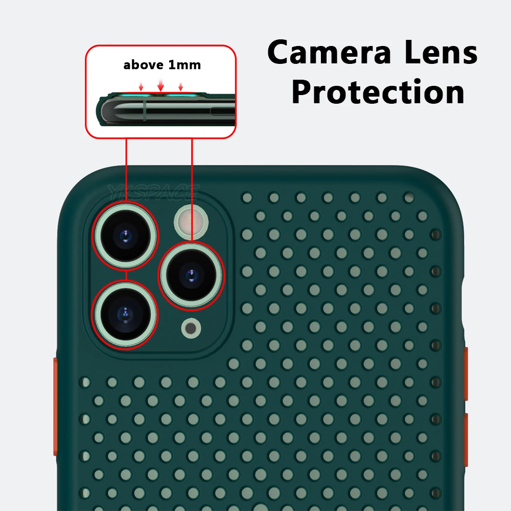 Breathable Mesh Heat Dissipation TPU Phone Case