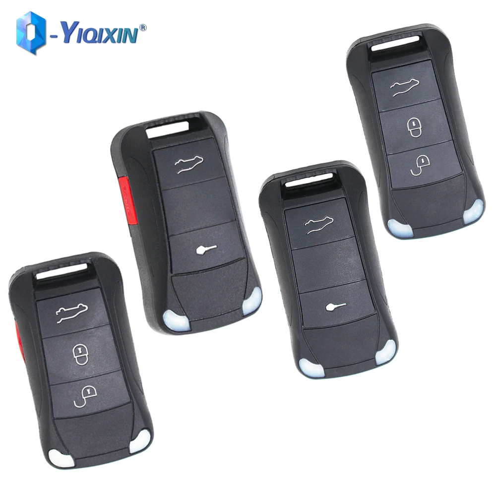 YIQIXIN Flip Remote Car Key Shell Case Fob For Porsche Cayenne 2003-2011 2003+ Uncut HU66 Blade Auto Cover Replaceme Accessories yiqixin ews system car remote control key for old bmw mini cooper s r50 r53 2005 2006 2007 fob shell 315 433mhz hu92 uncut blade