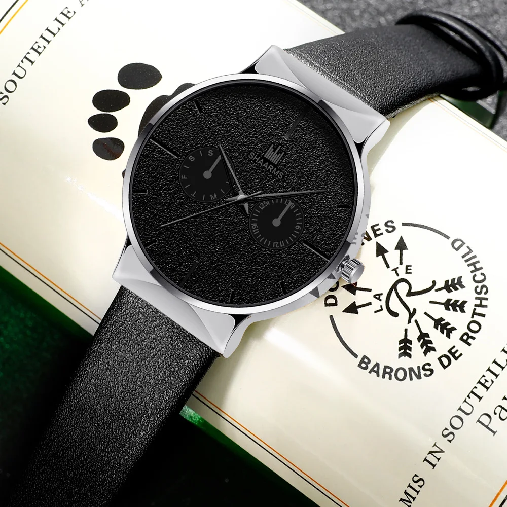 Роскошные Кварцевые часы для мужчин кожаный ремешок Часы мужские модные спортивные повседневные наручные часы