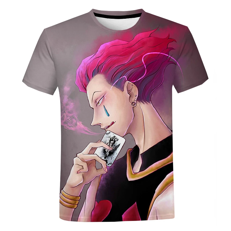 Горячая аниме Хантер х Hisoka 3D печать футболка мужская женская летняя модная