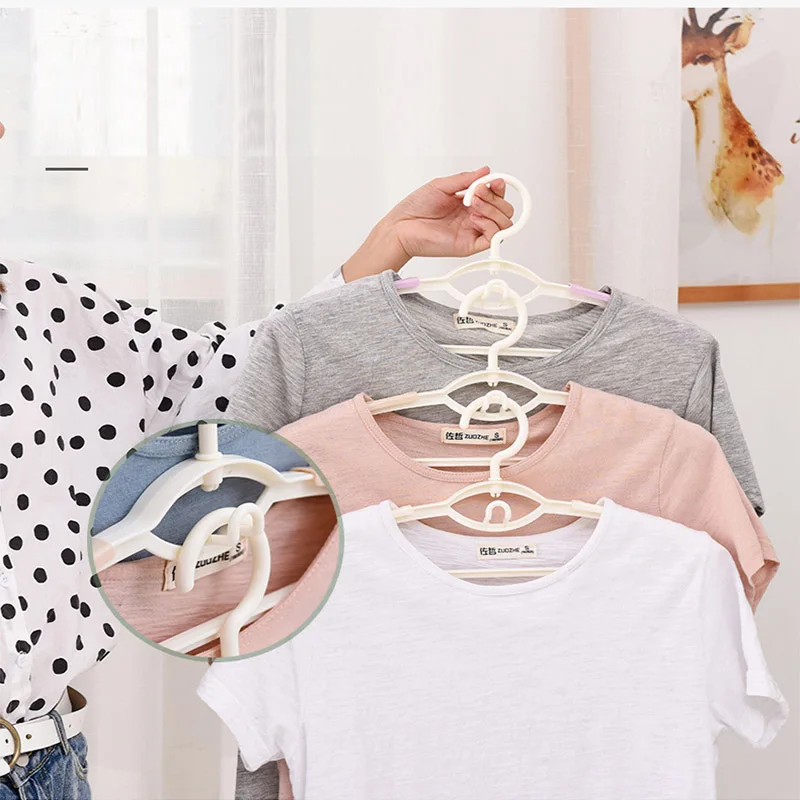 

Multi-function retractable hangers Home non-marking wide shoulders non-slip clothing props hangers drying racks clothes hanging