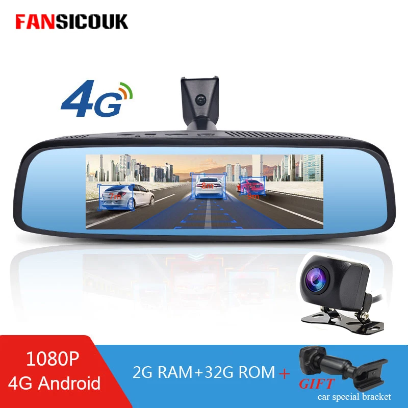 4G Android 2GB ram Автомобильный видеорегистратор Камера с двумя объективами ADAS gps навигатор 1080P удаленный монитор зеркало заднего вида dvr рекордер E09