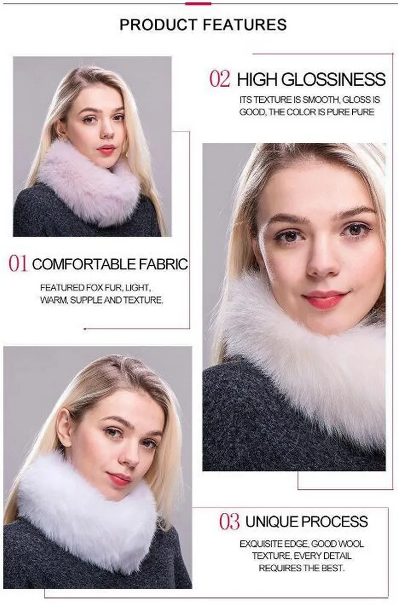 FXFURS, новинка, корейский стиль, женские зимние шарфы из лисьего меха, натуральный мех, с магнитом, легко носить,, воротник из лисьего меха, шарф, кольцо