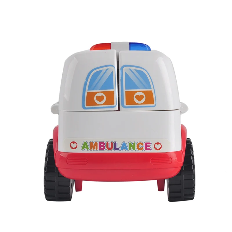 0-3 Years Old Baby Learning&educational Ambulance Toy Car Styling Doctor Emergency Model with Light and Music Electric Car kid