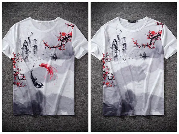 t shirt 05 Новинка, футболка с 3D Рисунком Тигра, мужская Японская уличная одежда, повседневные футболки с 3d принтом тигра, солнца и цветов, Летние Стильные топы в стиле Харадзюку, хип-хоп - Цвет: t shirt 05