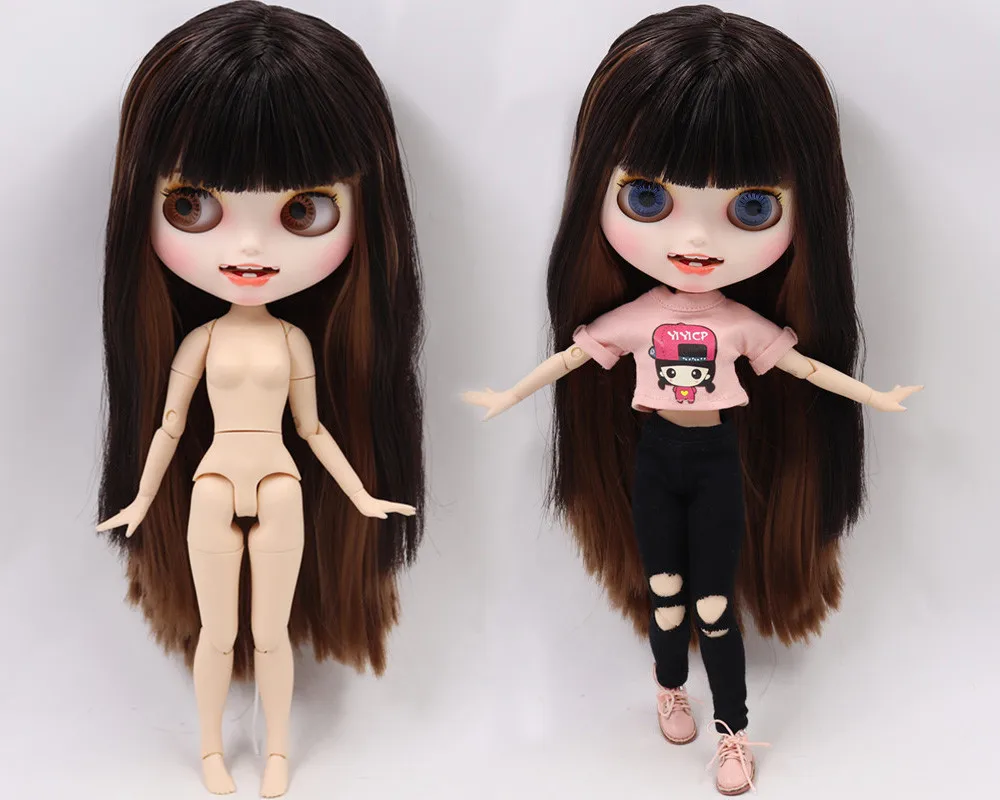 ICY Blyth пользовательская кукла белая кожа и тело тела Новая Улыбка Рот матовое лицо 1/6 игрушки BJD DIY модные куклы девочка подарок Специальное предложение