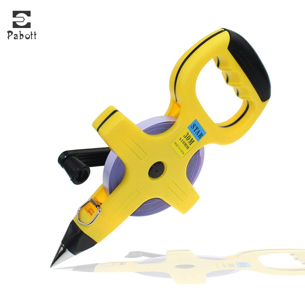 

30M 50M 100M Retractable Metric Tape Open Reel Long Steel Tape Measure Measuring Ruler Woodworking Tools