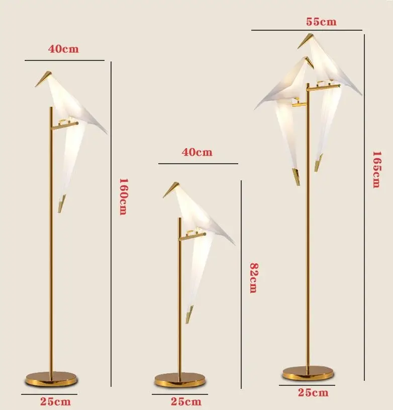Тысячи бумажный журавль Напольная Лампа в скандинавском стиле украшение творческая современная в стиле минимализма кабинет птица спальня гостиная лампа