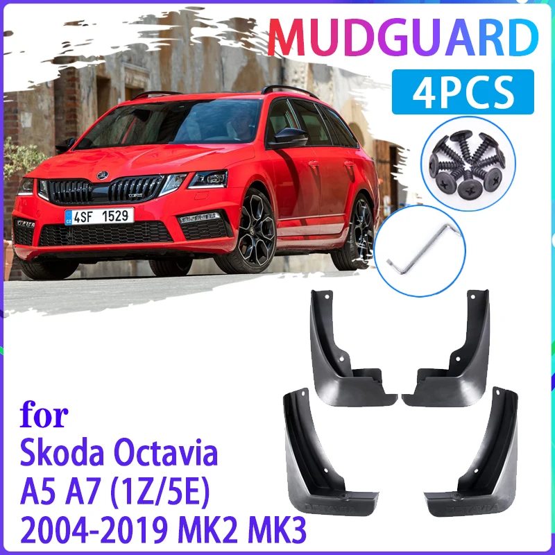 4 шт. Брызговики для автомобиля Skoda Octavia A5 A7 1Z 5E 2004 ~ 2019 MK2 MK3 брызговики крыло