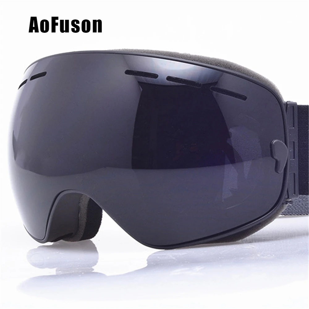 2019 Ski Snowboard Goggles. UV400 Big Spherical Mask Glasses Skiing Men Women Big Vision Profession Snow Ski Eyewear Sci