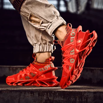 

2020 New Breathable Non-slip Outsole Athletic Patent Men's Shoes Blade Running Shoes for Men Shoes Training Run Zapatillas