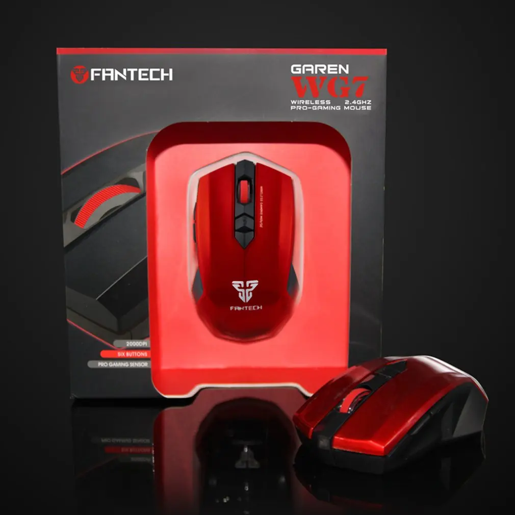 Fantech WG7 2,4 ГГц Беспроводная оптическая мышь 2000 dpi 6 клавиш игровая мышь подходит для игр в офисе