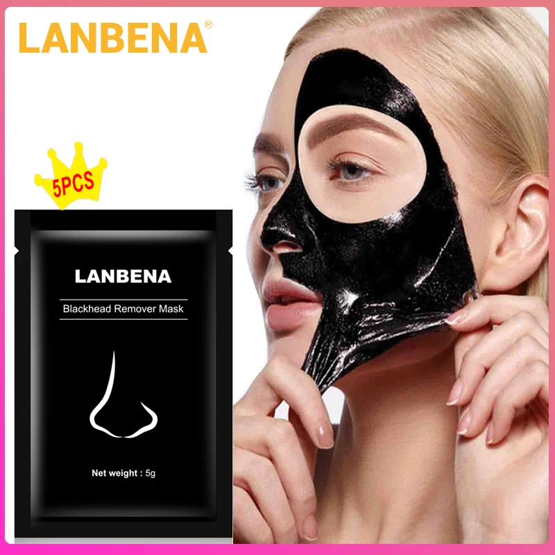 LANBENA черная маска blackhead очищающий Отшелушивающий Off грязевая маска для лица угольная маска от акне и питающее масло Управление уход за кожей 5 шт
