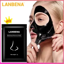 LANBENA черный маска blackhead очищающий Отшелушивающий Off грязевая маска для лица Charcoal Mask нос Acne питающее масло Управление уход за кожей 5 шт