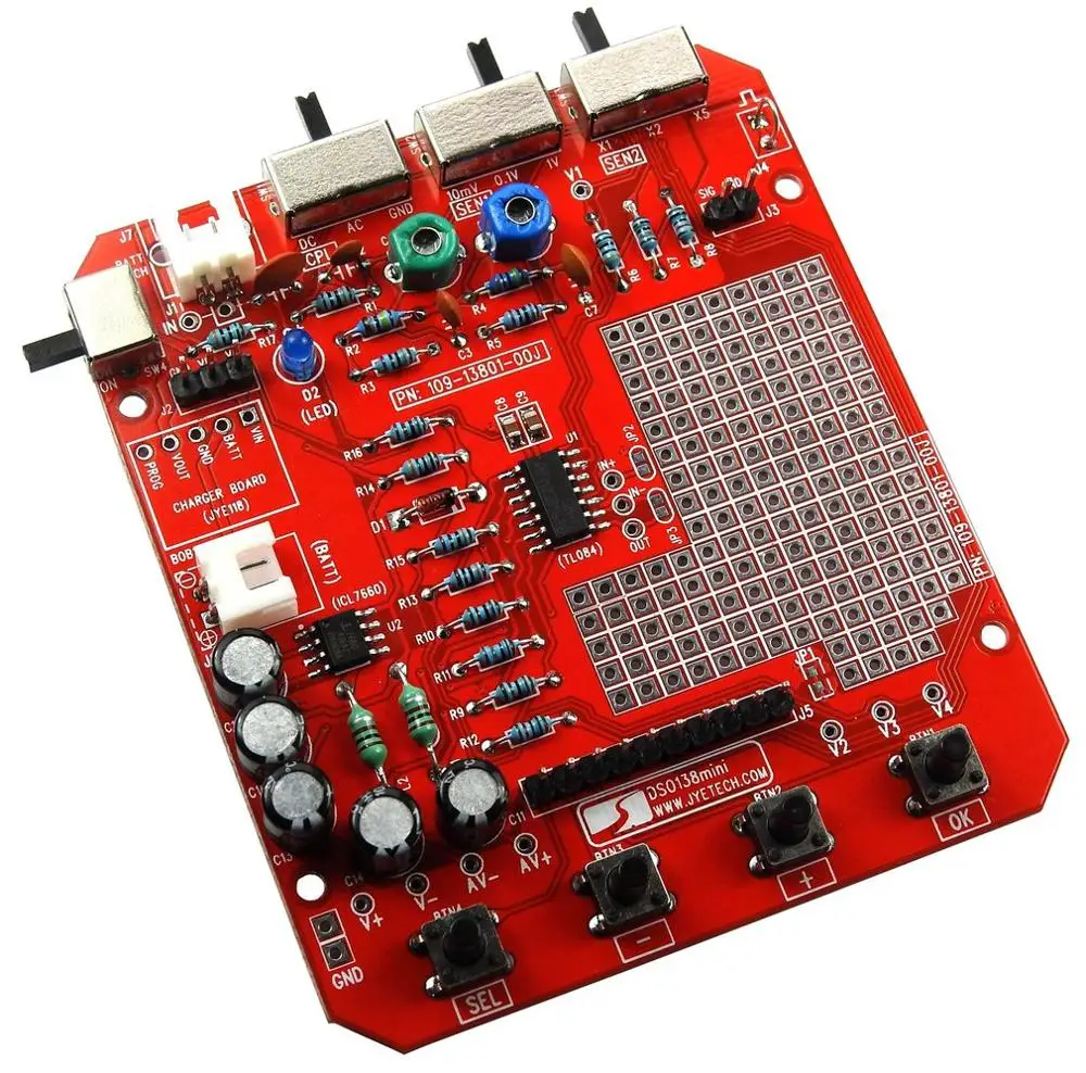 DSO138mini цифровой осциллограф DIY Kit SMD части предварительно припаянный электронный Обучающий набор осциллографы инструмент
