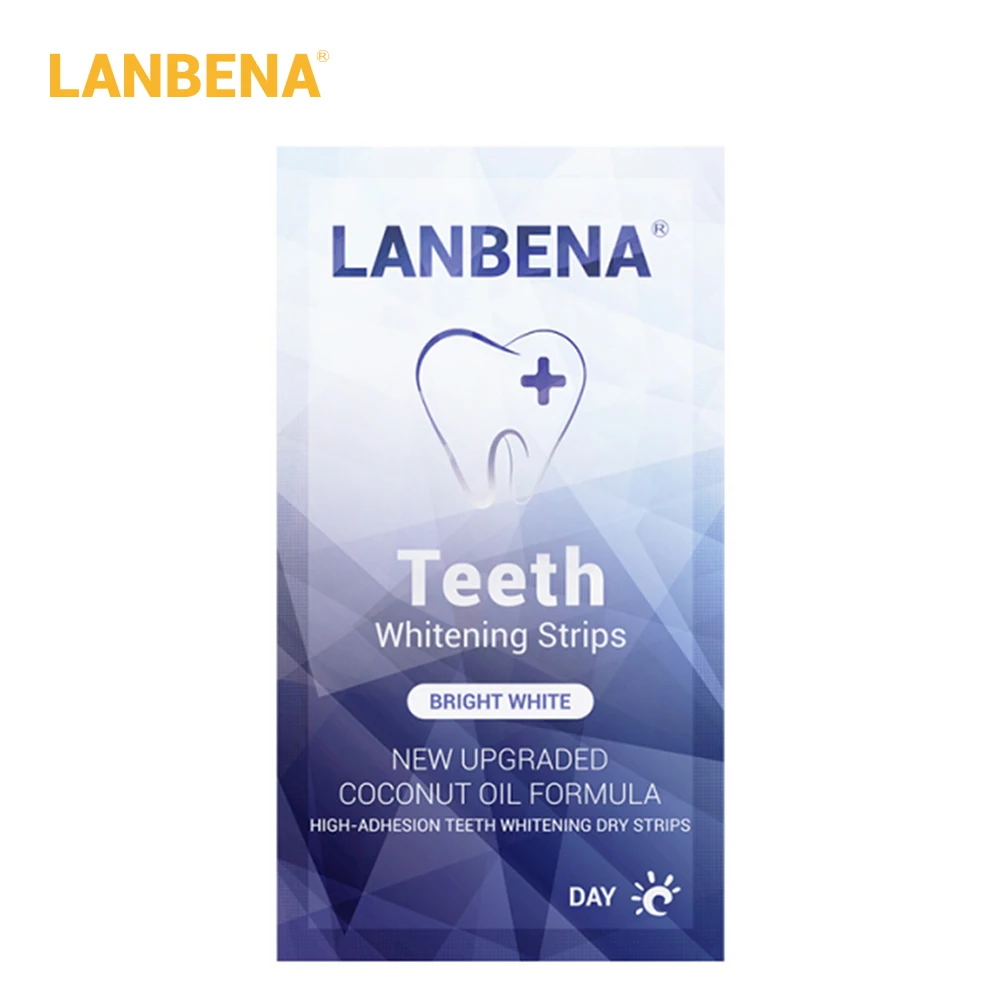 LANBENA отбеливания зубов, ежедневное использование, нестимулирующие, античувствительные, расширенные отбеливающие полоски для зубов, полный уход за полостью рта - Цвет: 1PC Daily use
