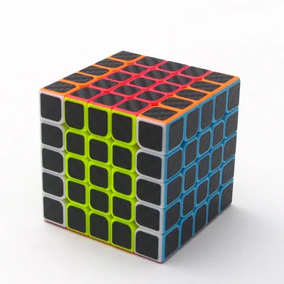 Black Carbon Fiber Membrane Magic Cube Fifth-Order Cube Upgrade Version 5th-Order Puzzle Fun Creative Children Toys Gift