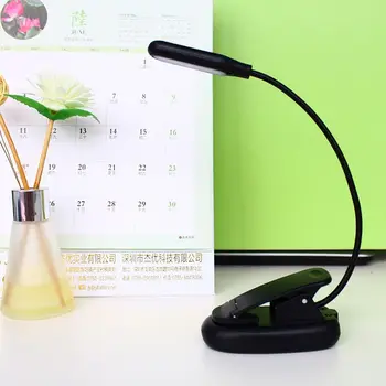 

Rechargeable 5 LED Book Light Easy Clip On Lamp Bed Reading Lights Flexible Adjustable Long Arm Hands Free Adults Kids