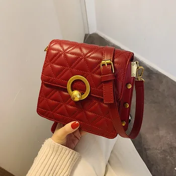 

brand style female small bag 2020 single shoulder bag fashion chain small package wity metal hasp