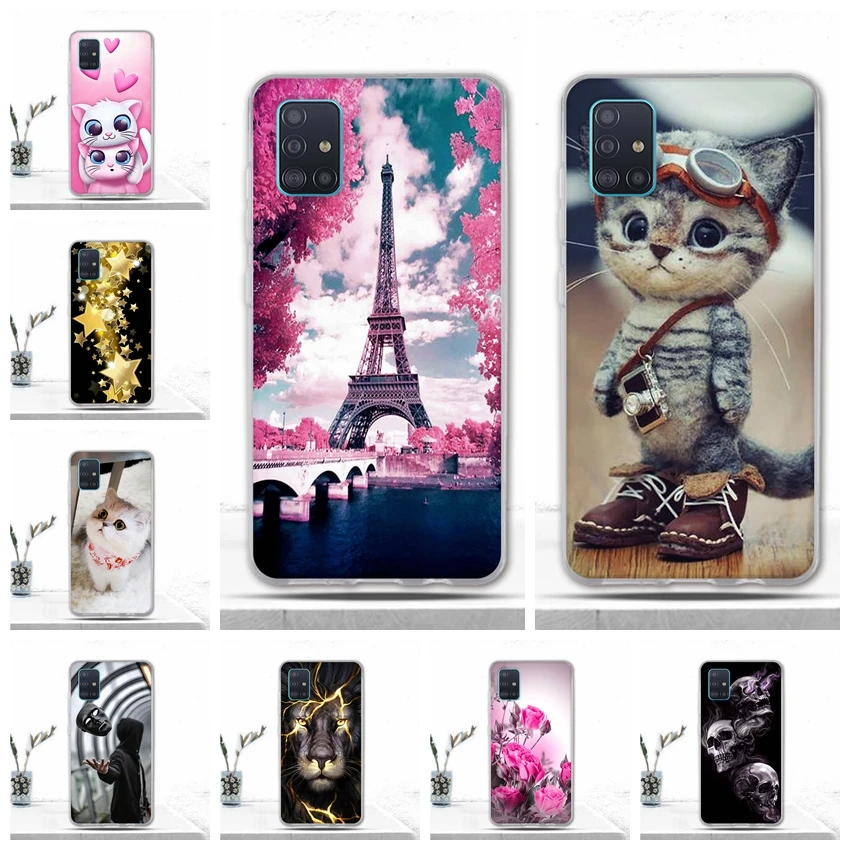 Для Samsung Galaxy A51 силиконовый чехол с рисунком задняя крышка для A5 1 SM-A515F Funda Coque Capas