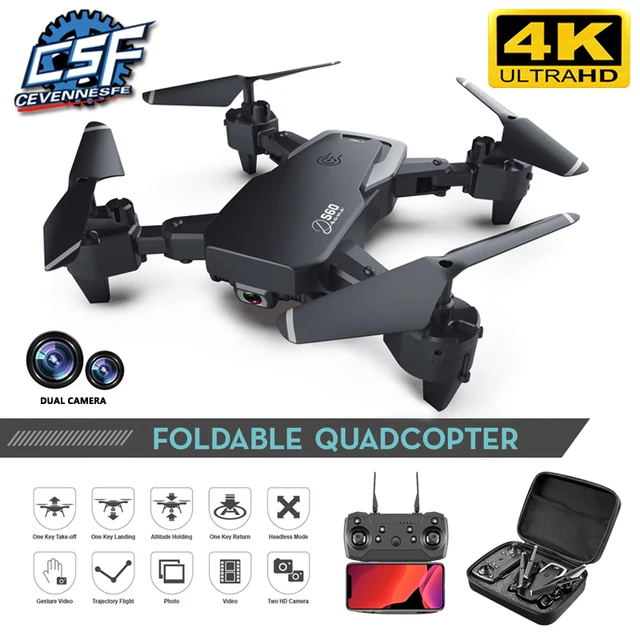 2021 NEW Drone 4k profession HD Wide Angle Camera 1080P WiFi Fpv Drone Dual Camera  Height Keep Drones Camera Helicopter Toys 1