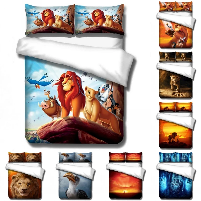 Дисней мультфильм лев Король Simba комплекты постельного белья для маленьких мальчиков и девочек подарок пододеяльники наволочки одеяло покрывало постельное белье