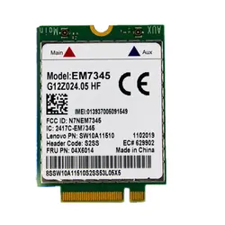 GOBI5000 EM7345 LTE FRU 00JT511 ThinkPad 10 планшеты TP 10 WWAN к оператору сотовой связи HSPA + 42 Мбит/с 4G модуль NGFF