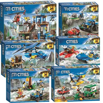 

New City Series Mountain Police Headquarters Building Block Educational DIY Toy For Children Gift 10865 With Lepining 60174