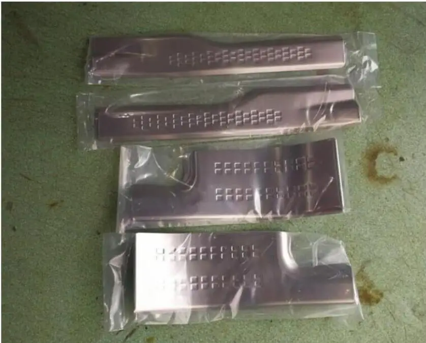 Stainless steel door sill strip 2013- for MITSUBISHI OUTLANDER Threshold trim welcome pedal Scuff plate cover film