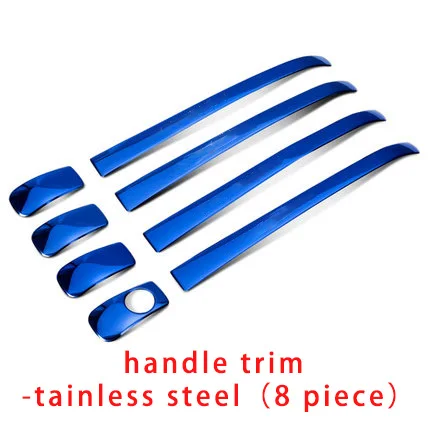 handle sticker Для Toyota highlander- интерьер автомобиля декоративный чехол Внутренняя Рамка дверной ручки черная хромированная формовочная отделка - Цвет: handle sticker