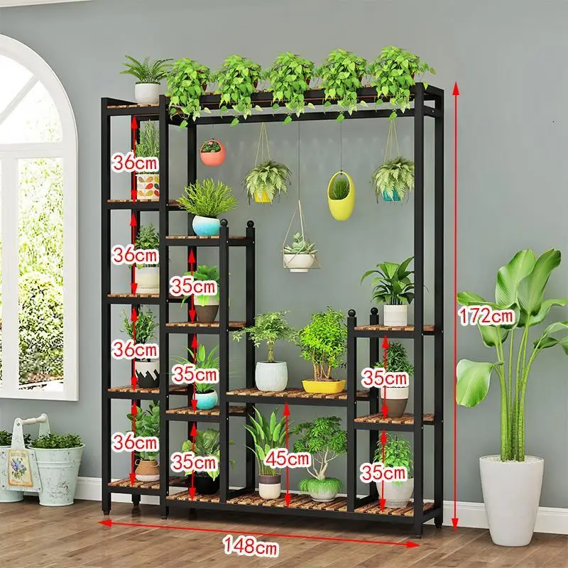 Suporte Flores стол для крытого балкона деревянный Soporte Plantas интерьер Rak Bunga стеллаж балкон полка открытый цветок завод Стенд - Color: MODEL L