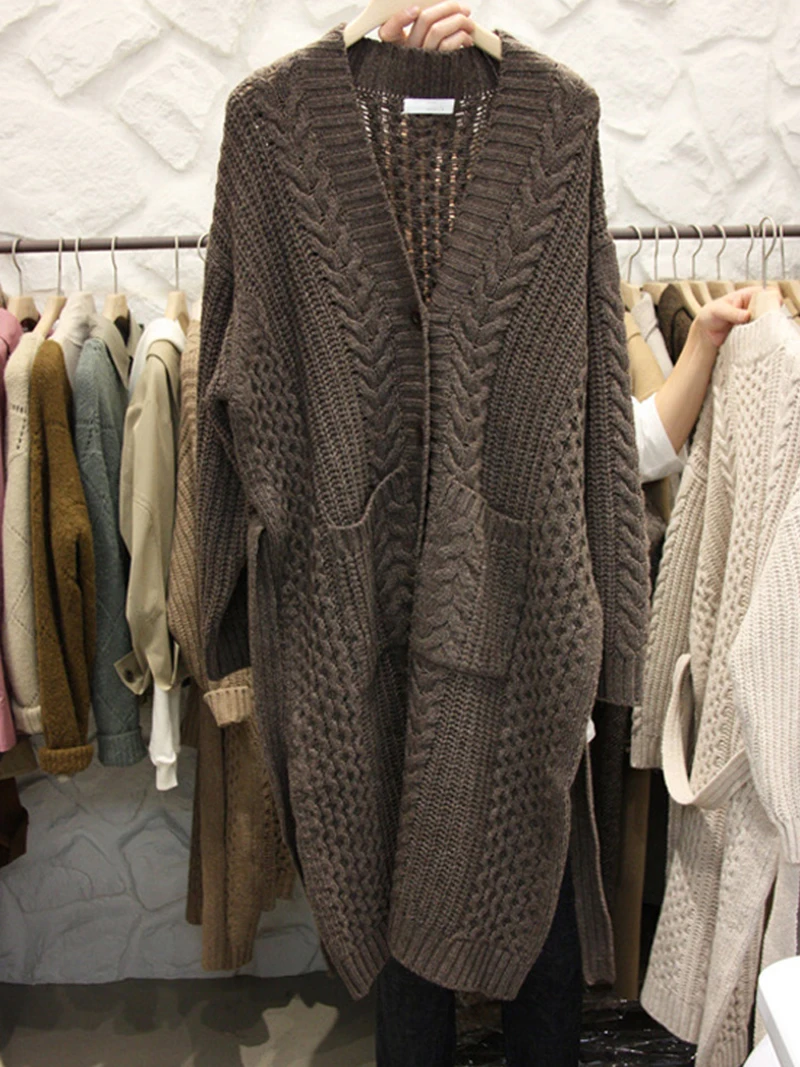 SuperAen Korea 2020 Autumn New Solid Long Linen