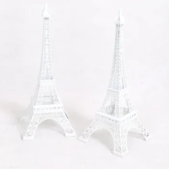 

European Romantic Metal Eiffel Tower Model Crafts Creative Metal Figurines Miniatures Gift Home Decoration Accessories Modern