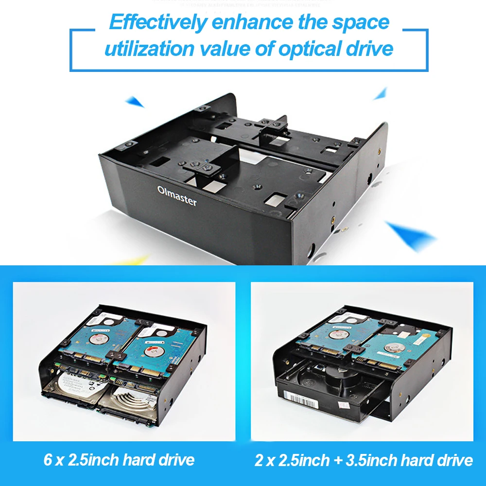 5.25inch to 3.5inch 2.5inch HDD SSD Hard Disk Drive Mounting Adapter Holder Converter Tray Bracket Internal Computer Accessorie