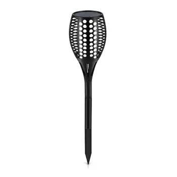 

ICOCO 96 LED Solar Powered Flickering Flame Torch Night Light Porch Lamp+Ground Stake for Pathways Yard Garden Waterproof IP65
