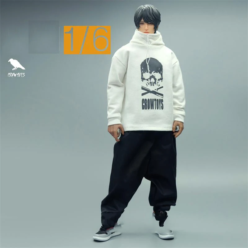 

Толстовка с капюшоном, белая, в масштабе 1:6, для кукол 12 дюймов