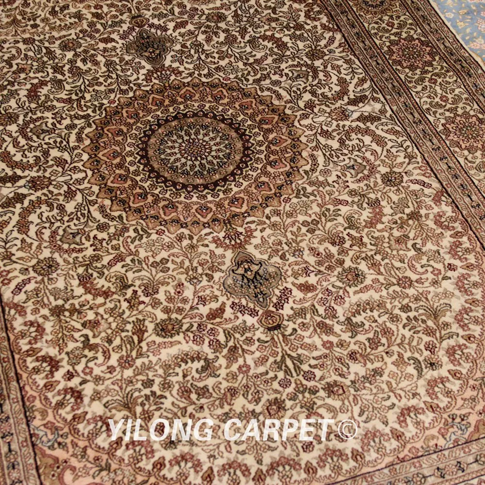 YILONG 4'x6' Традиционный персидский ковер медальон антикварная вещь Шелковый турецкий ковер (YHW239A4x6)
