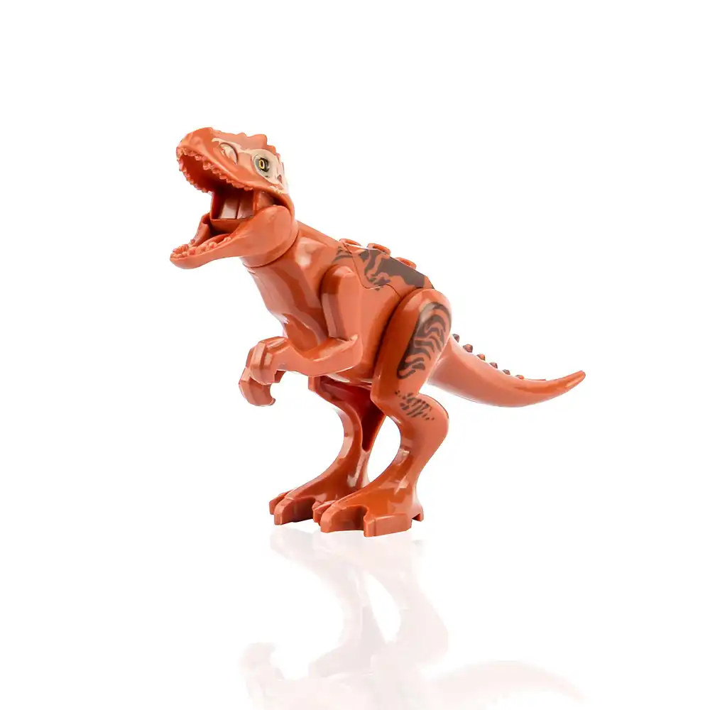 small particles building blocks assembled diy dinosaur fight