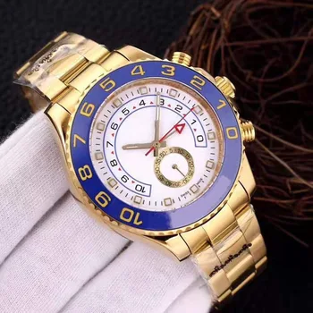 

Gold Designer Watch 44mm Automatic Movement Mechanical Mens Stainless Steel Watches 2813 Movement Luxury Self Wind Wristwatches