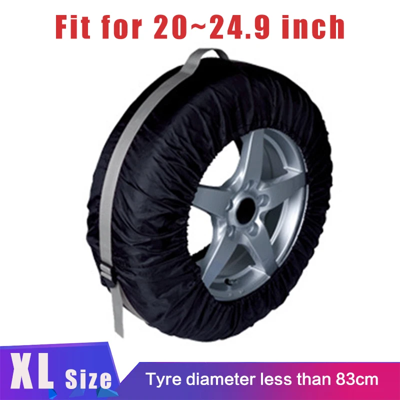 1pc/4Pcs Car Spare Tire Cover Case Polyester Auto Wheel Tires Storage Bags Vehicle Tyre Accessories Dust-proof Protector - Цвет: 1 piece (XL size)