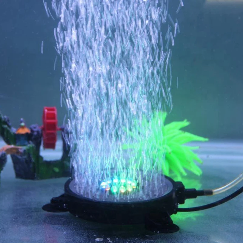 Aquarium Fish Tank Led Diving Lighting Decorative Floodlight Round Bubble Light(EU PLUG