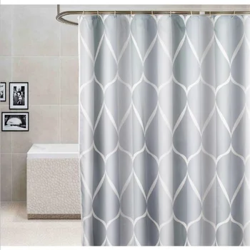 

Shower Curtains Waterproof Polyester Fabric Eco-friendly Shower Curtain With Hook Hotel Curtain Bath Decoration