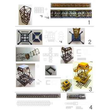 

NFSTRIKE 1:87 HO Scale E6 Tower Crane Model Sand Table Scene Decoration Scale Model Accessories