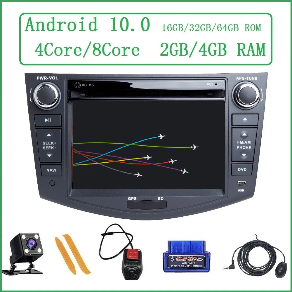 ZLTOOPAI Android 10 0 для Toyota RAV4 2006 2007 2008 2009 2010 2011 2012 автомобильный мультимедийный плеер GPS