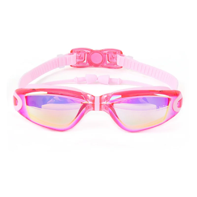 Cartoon Kids Swimming Goggles With Ears Plug Swim Cap Set Boys Girls Anti Fog Silicone for Children Swim Eyewear Pool Glasses 4