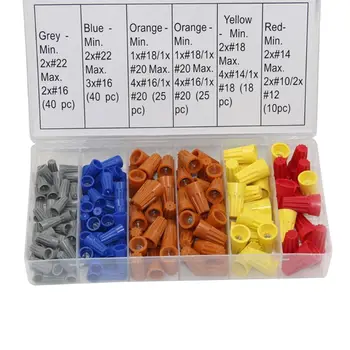 

158PCS Electrical Wire Connectors Screw Terminals with Spring Insert Twist Nuts 23GB