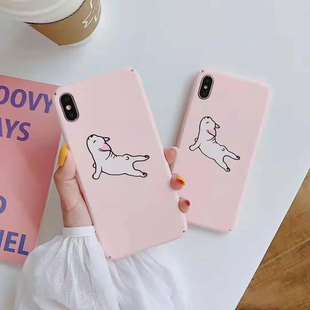 

Sailor Moon funny cartoon pug phone case capa for iph 7 8 6 6s cat hard PC cat cover for iphone XR X XS MAX scrub fundas back