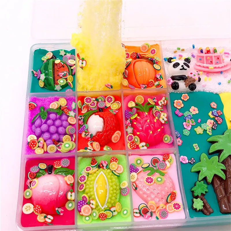 slime additives Cute Stretchy Individuality Charm Elasticity Slime Kids Relief Stress Toys Gift juguetes #3N06 (7)