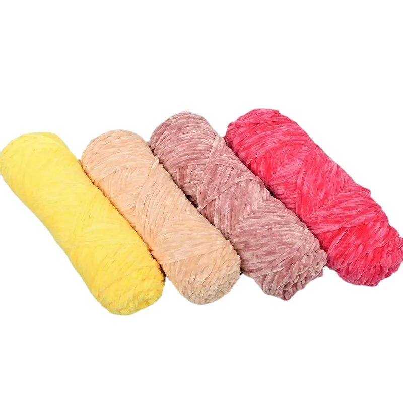 Velvet yarn Soft protein Cashmere Yarn silk wool baby Yarn crochet knitting  Yarn cotton baby wool DIY sweater